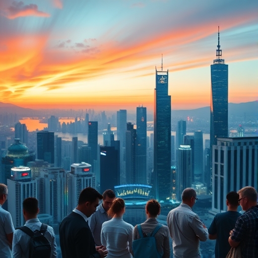 香港未來感金融地標全景｜外匯交易科技發展象徵
