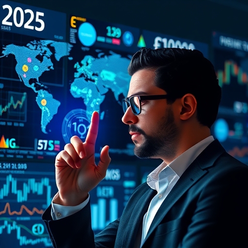 2025年一名精通交易的投資者正在多螢幕環境中進行外匯市場操作