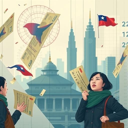 二元期權概念藝術插畫，呈現高風險交易的不確定性
