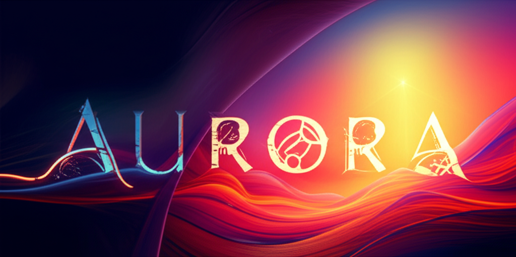 Aurora 拉丁詞源插圖,從黑暗轉向黎明,象徵希望與新生