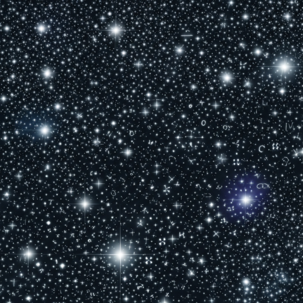 浩瀚的星空宇宙充滿無數星星與數學符號，代表無限空間與無盡集合的概念