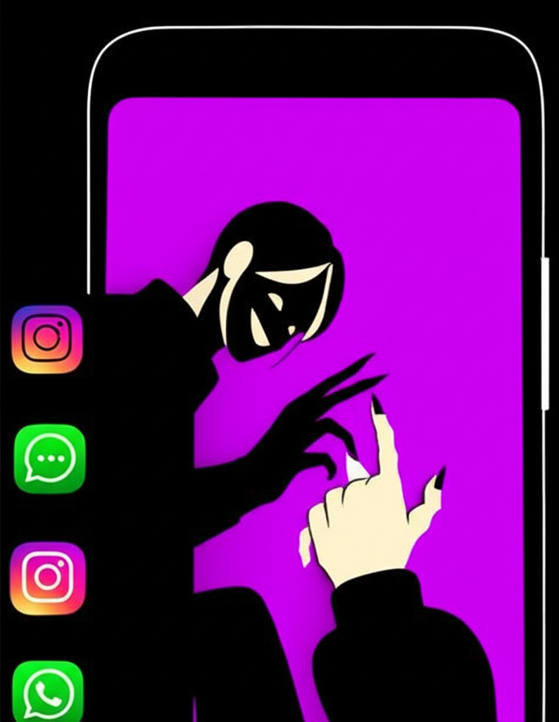 詐騙集團從 IG 引導至 LINE 的插圖：偽裝人物引導用戶轉移平台