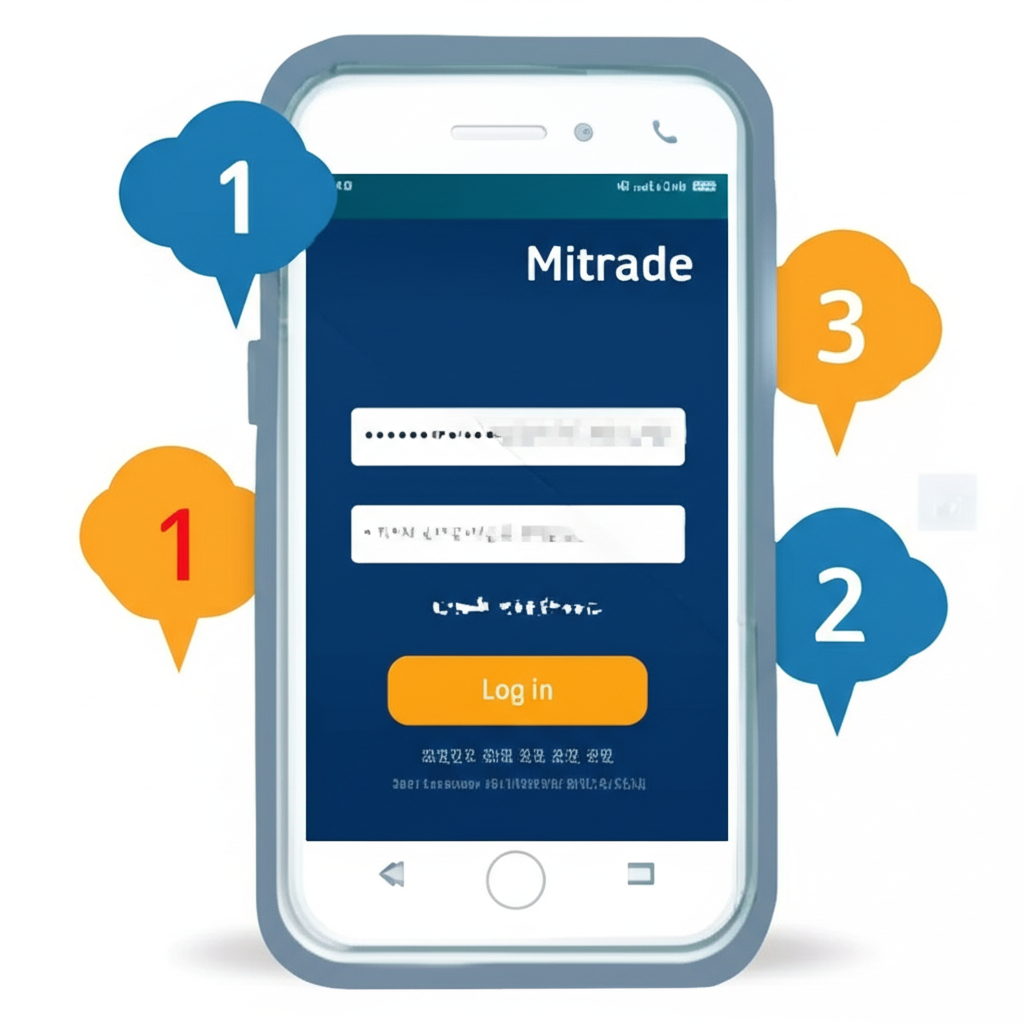 用戶登入Mitrade平台並導航至提款頁面的步驟插圖