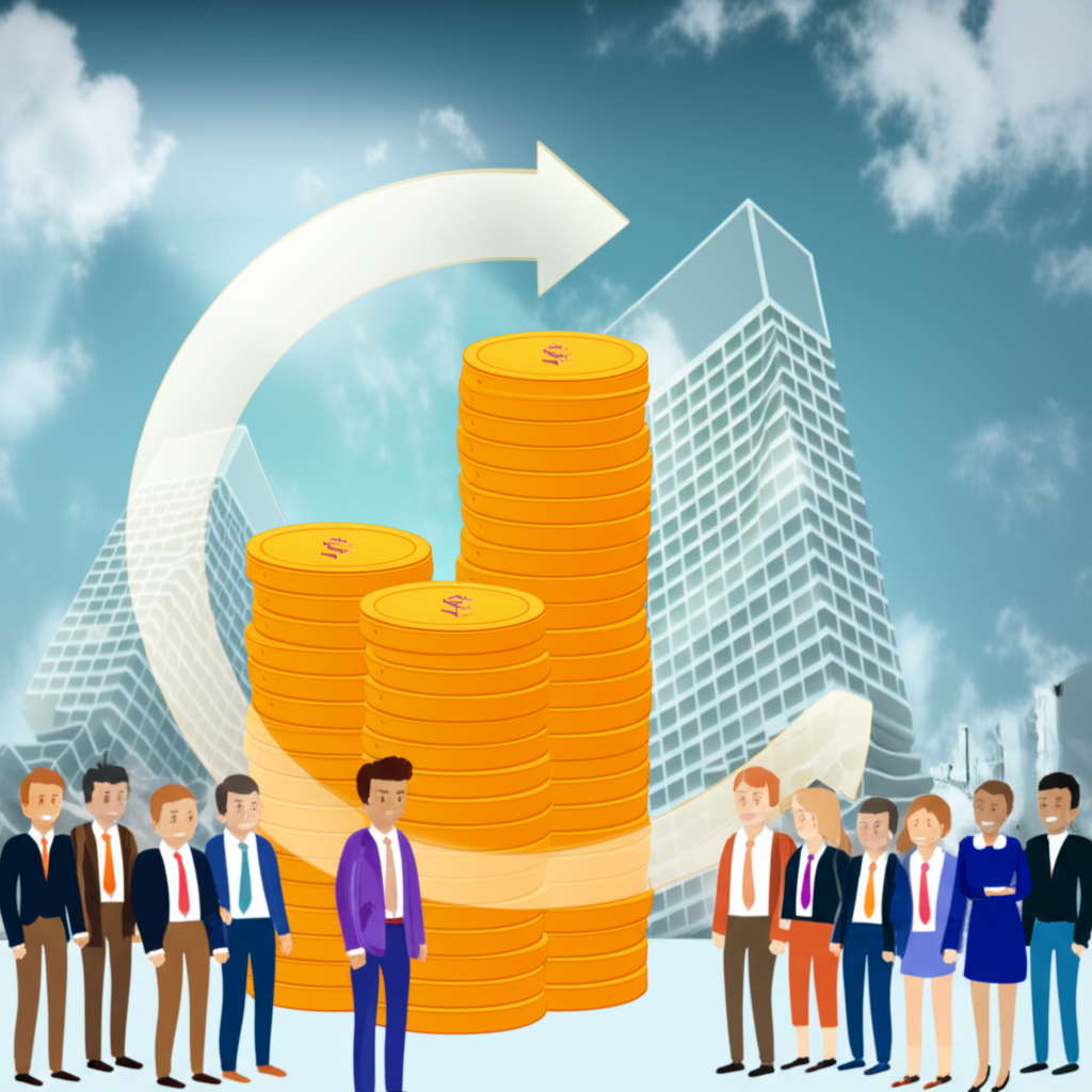 龐氏騙局示意圖：新投資者資金用於支付舊投資者，結構不穩導致崩潰
