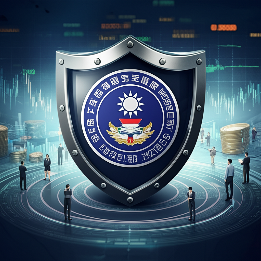 台灣證券期貨局的保護盾牌，監督活躍金融市場，保護投資者與資本流動