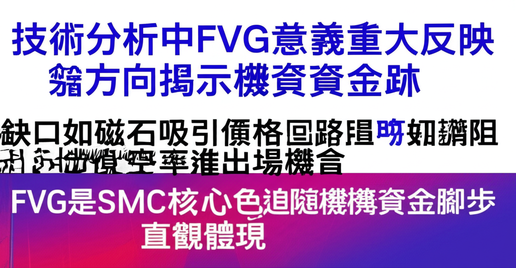 K 線圖上 FVG 識別教學插圖，包含看漲與看跌公允價值缺口的空白區域標示