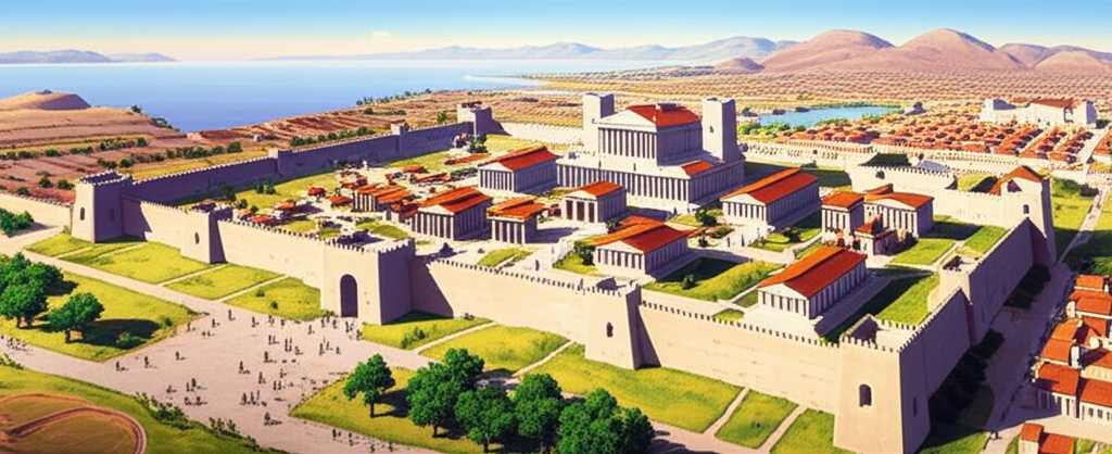古代特洛伊城想像圖：展現史詩中的文明盛景與神話色彩