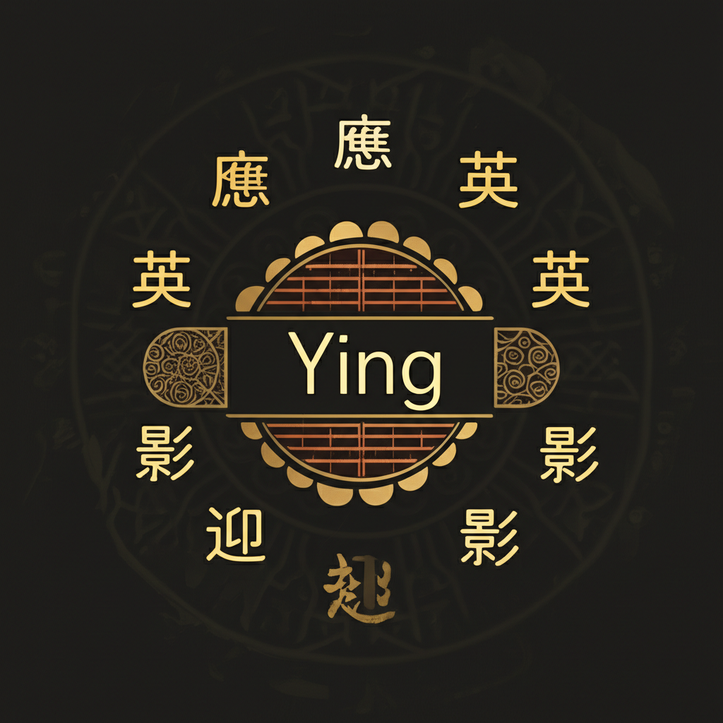 Ying拼音與相關漢字的圖解，展示其文化深度