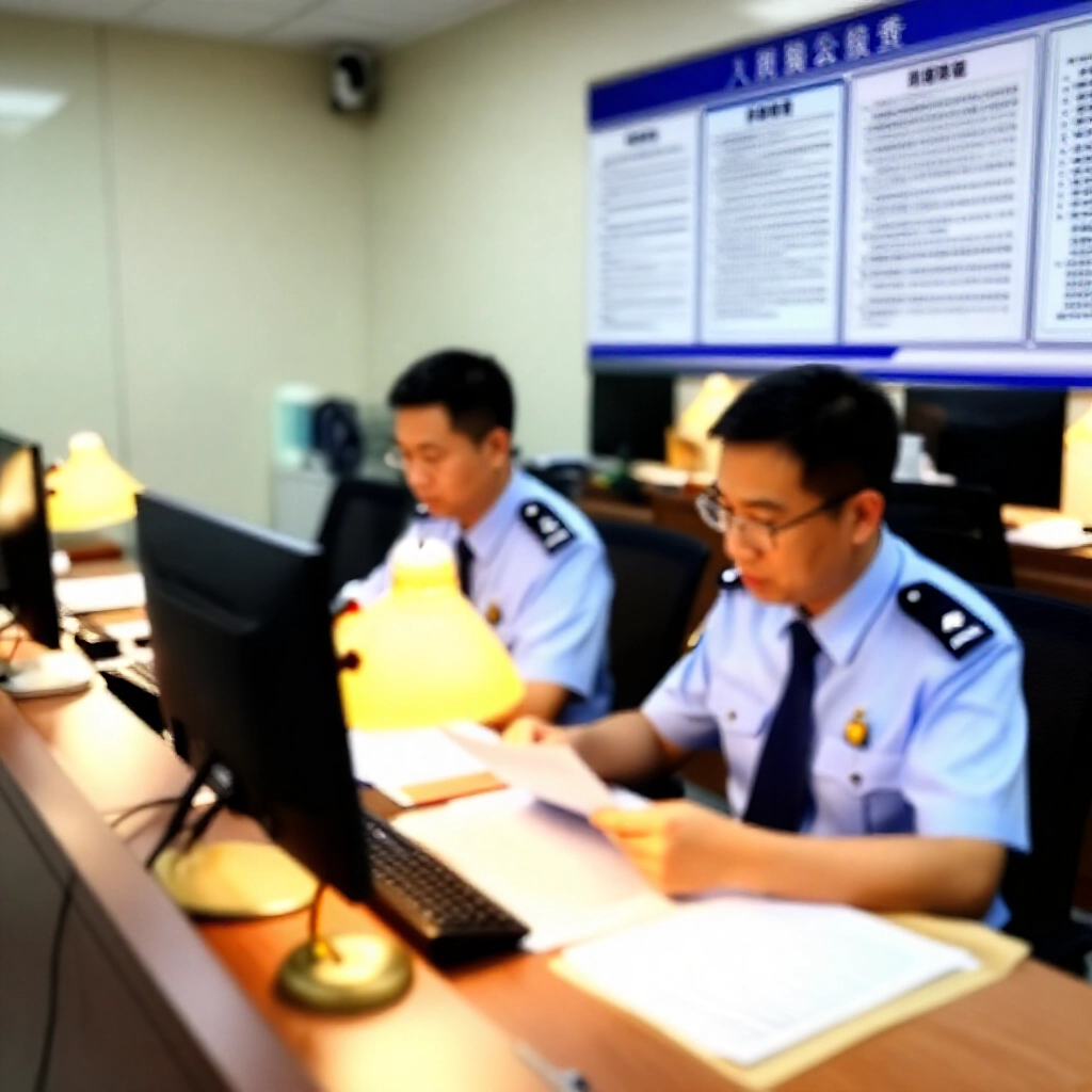 台灣金融局監管人員檢視 P2P 合法文件,暖光檯燈下蓋章與風險警示圖表