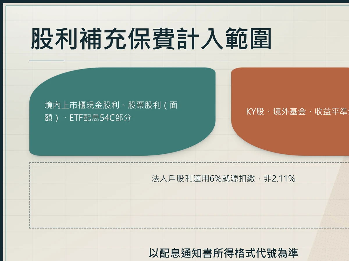 區分計入與不計入補充保費的股利收入類型邊界圖