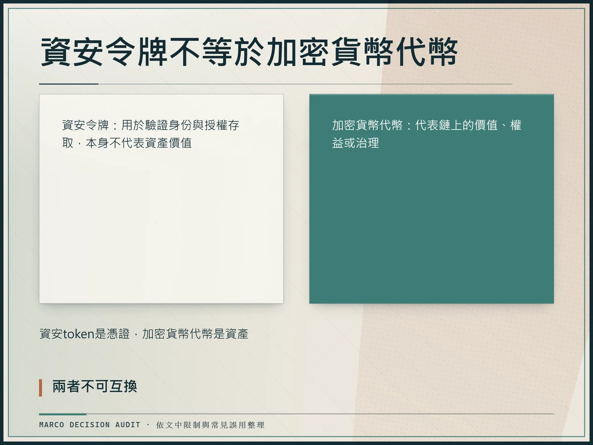 資安令牌與加密貨幣代幣的用途與定義差異比較